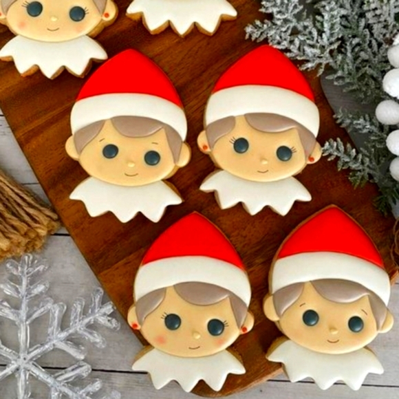 WILTON Elf On The Shelf 12 Nonstick Cavity Christmas Cookie Holiday Baking Pan - Picture 4 of 16